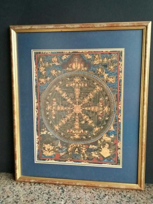 Pintura sul asiática antiga original