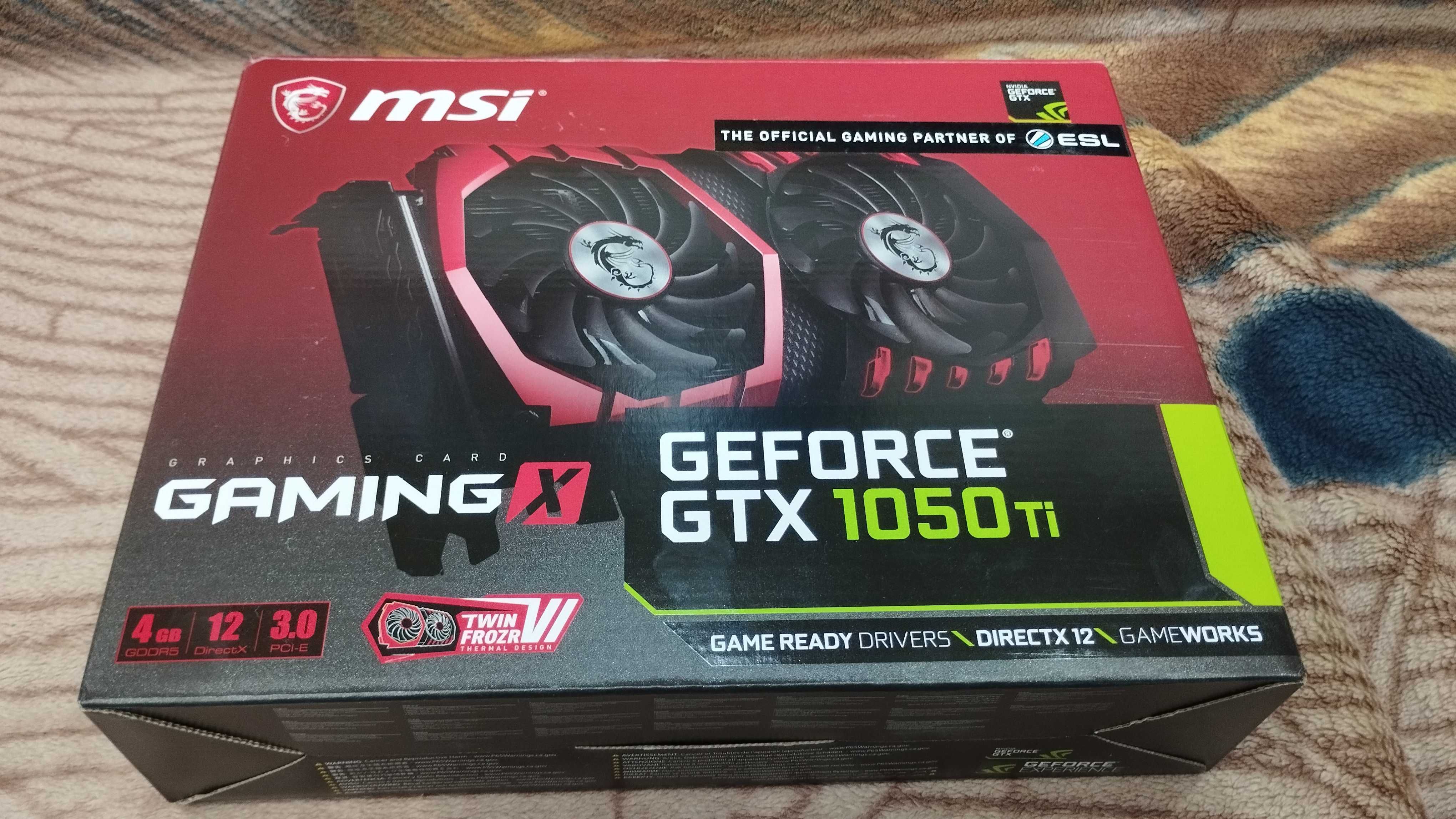 Відеокарта MSI GTX 1050ti Gaming X 4gb