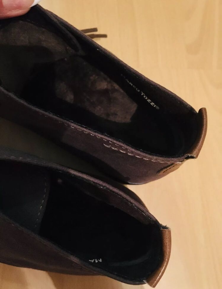 Elefanckie buty zamszowe ocieplane MARCO TOZZI * Rozmiar 38
