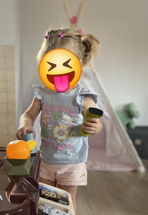 Bluzka h&m 98 dziecięca dziewczeca krotki rekaw na lato
