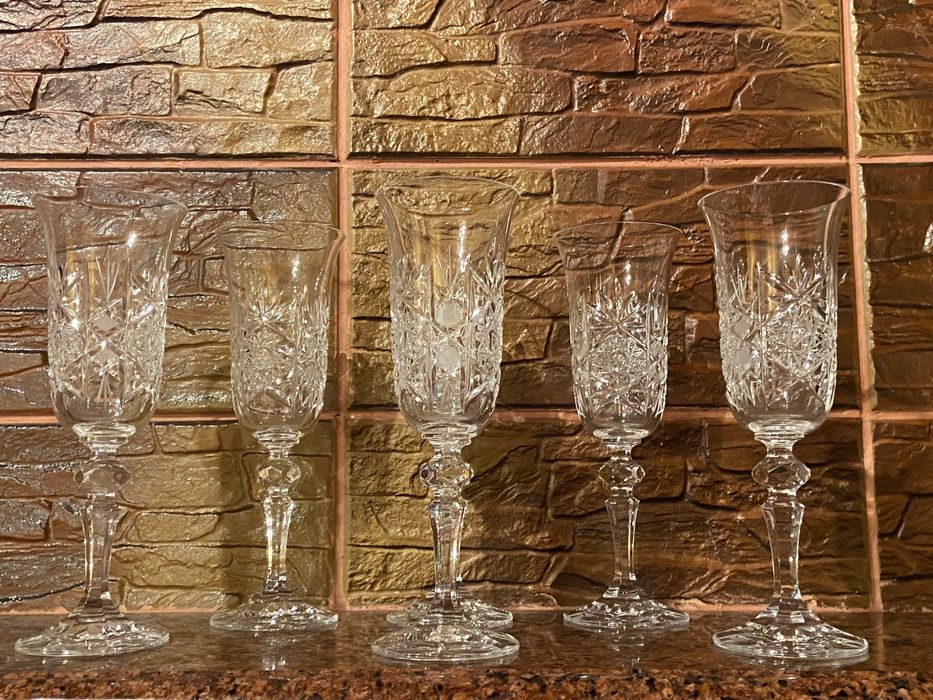 Хрустальные бокалы Богемия ГДР раритет люкс качество