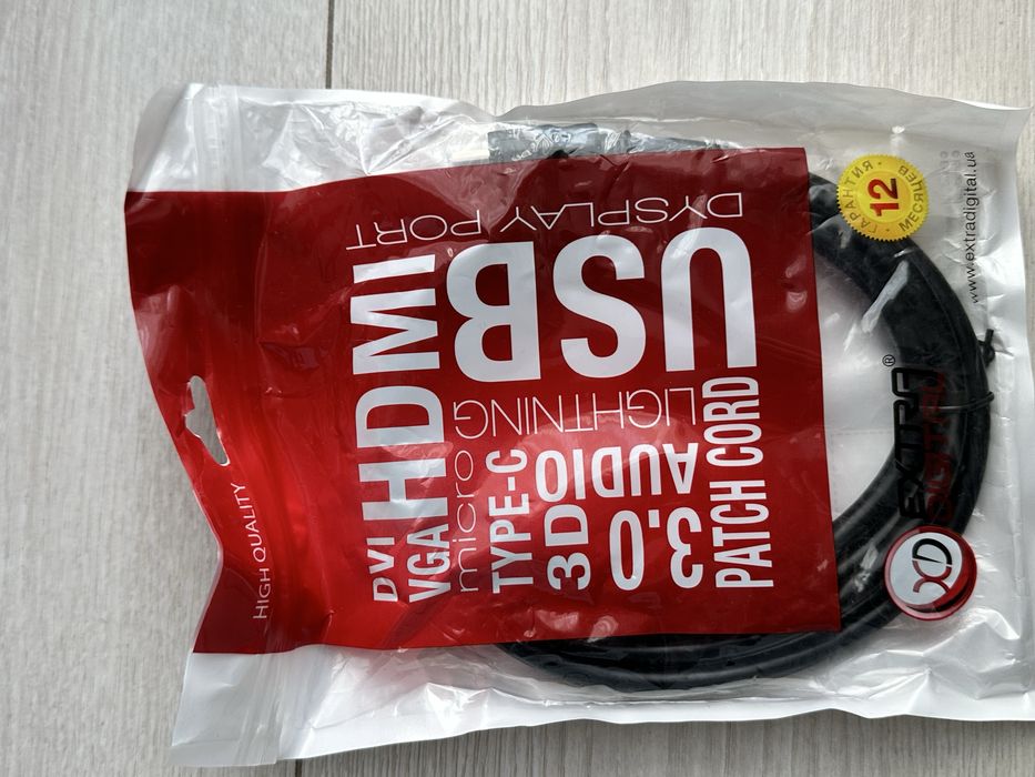 кабелі та адаптери (USB-C, HDMI, LAN, Micro-USB)