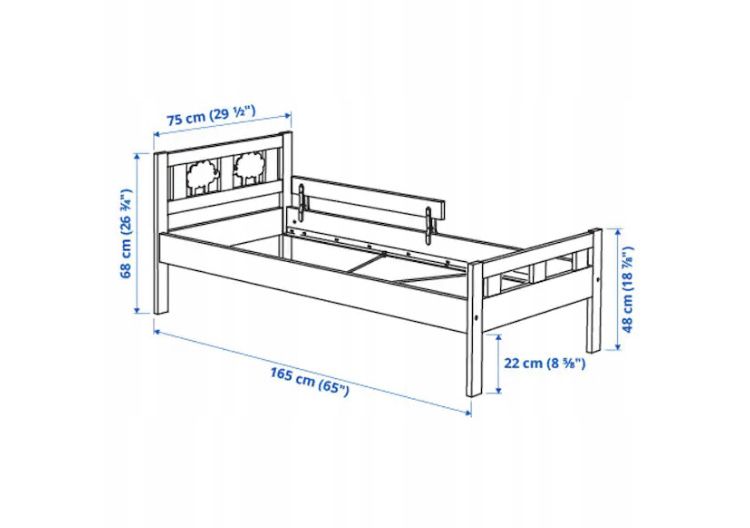 Łóżko białe dla dzieci, IKEA