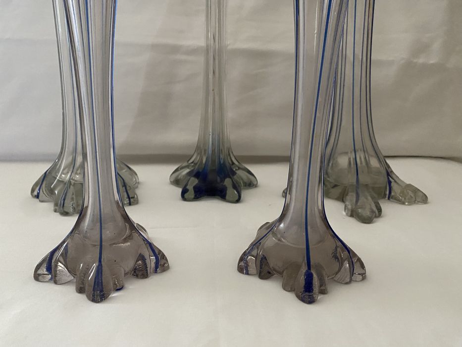 Solitários em vidro tons de azul