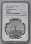 Moneta kolekcjonerska 100000 zł, 1990, Solidarność, typ A – NGC MS67