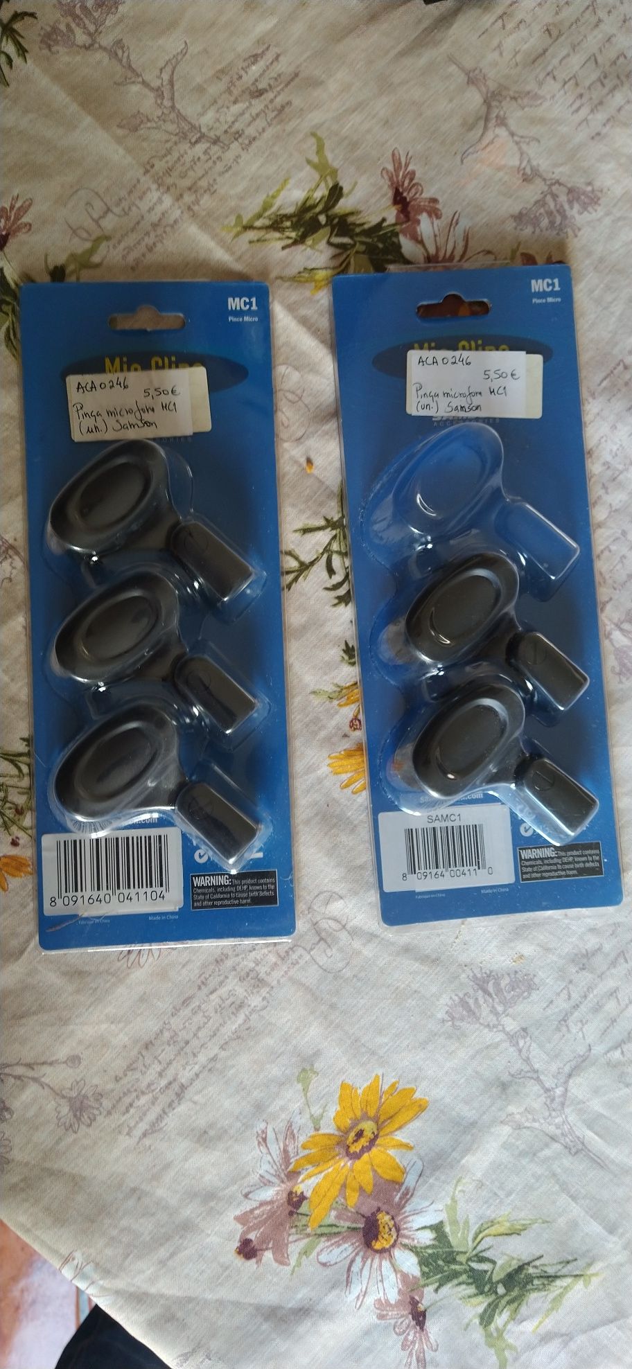 Pinças de microfone Samson