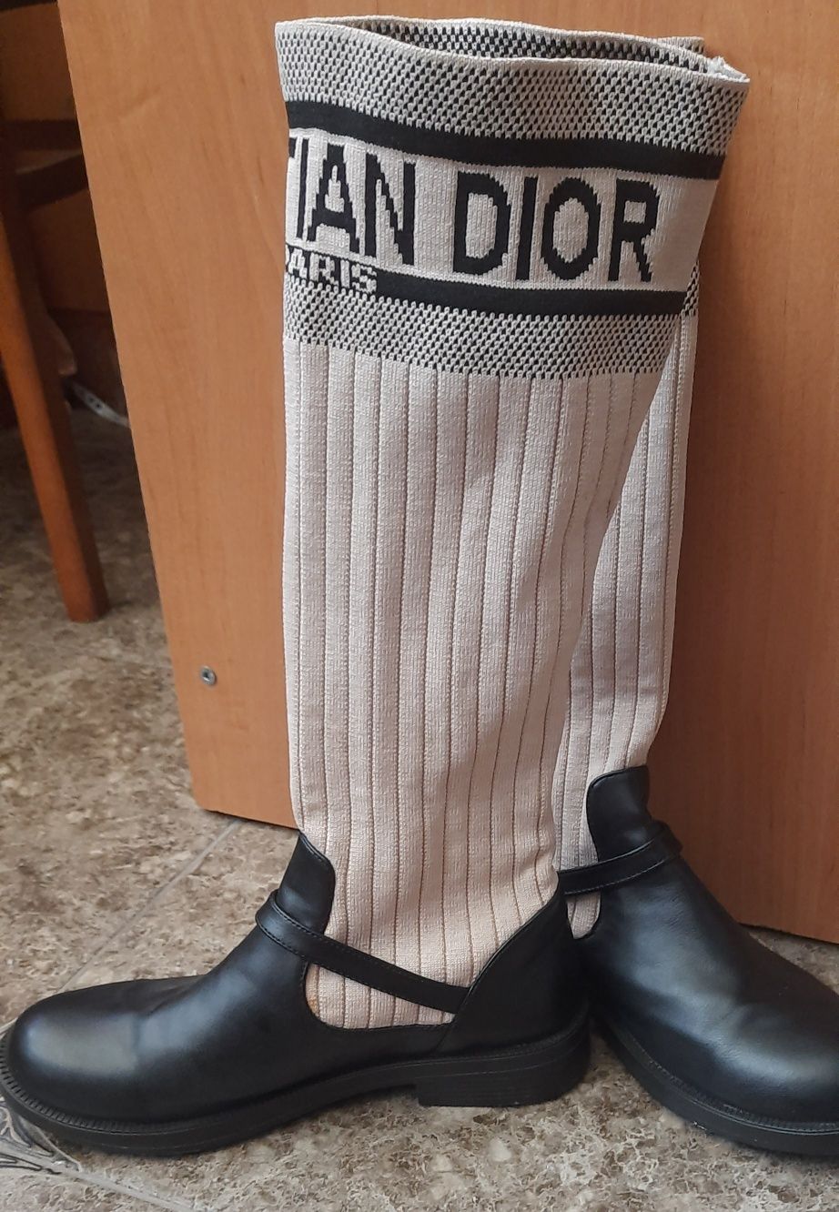 Чоботи Chtistian Dior, чоботи- панчохи