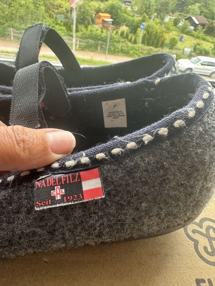 Boskie kapcie Nadel filz 39 jak birkenstock