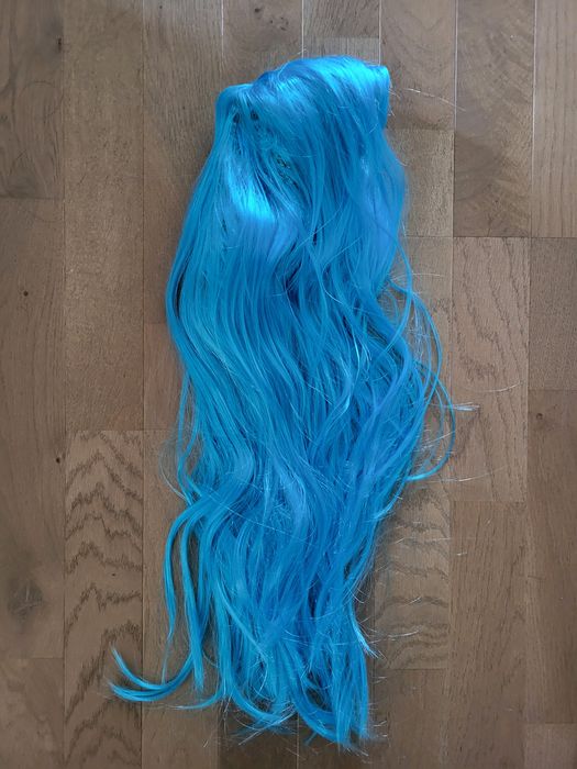 Peruca Comprida Azul Turquesa (NOVO)