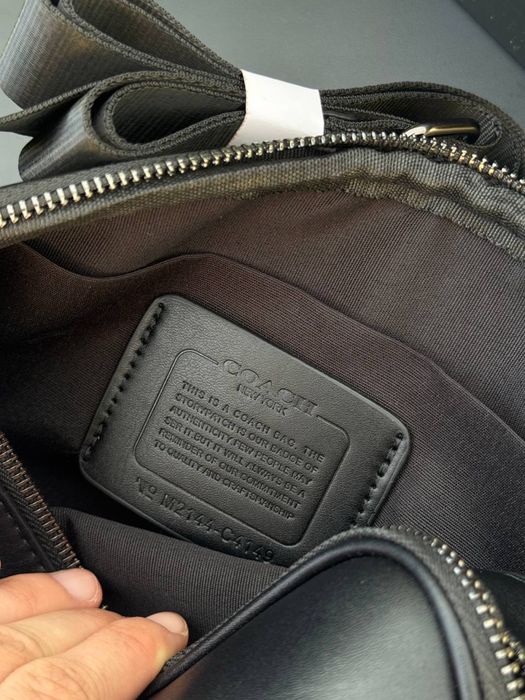 Сумка Coach чоловіча шкіряна сумка через плече Коач барсетка Коуч