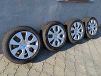 Koła 16" + kołpaki, stan bardzo dobry 205/55/16 Citroen Peugeot