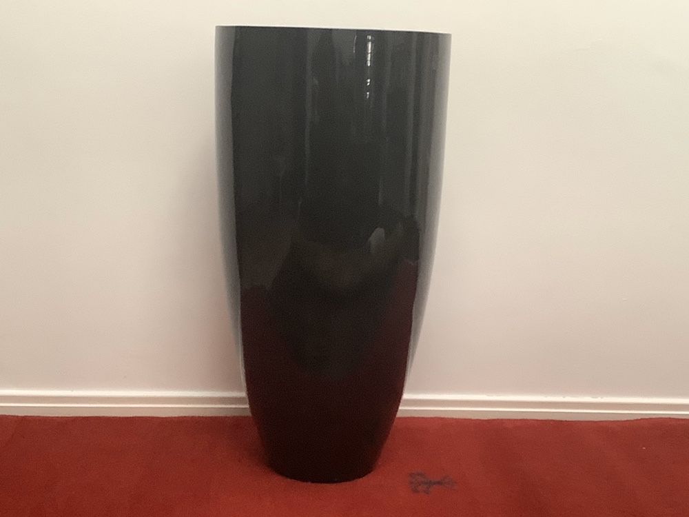 Vasos lacados preto alto brilho 100 x 50cm