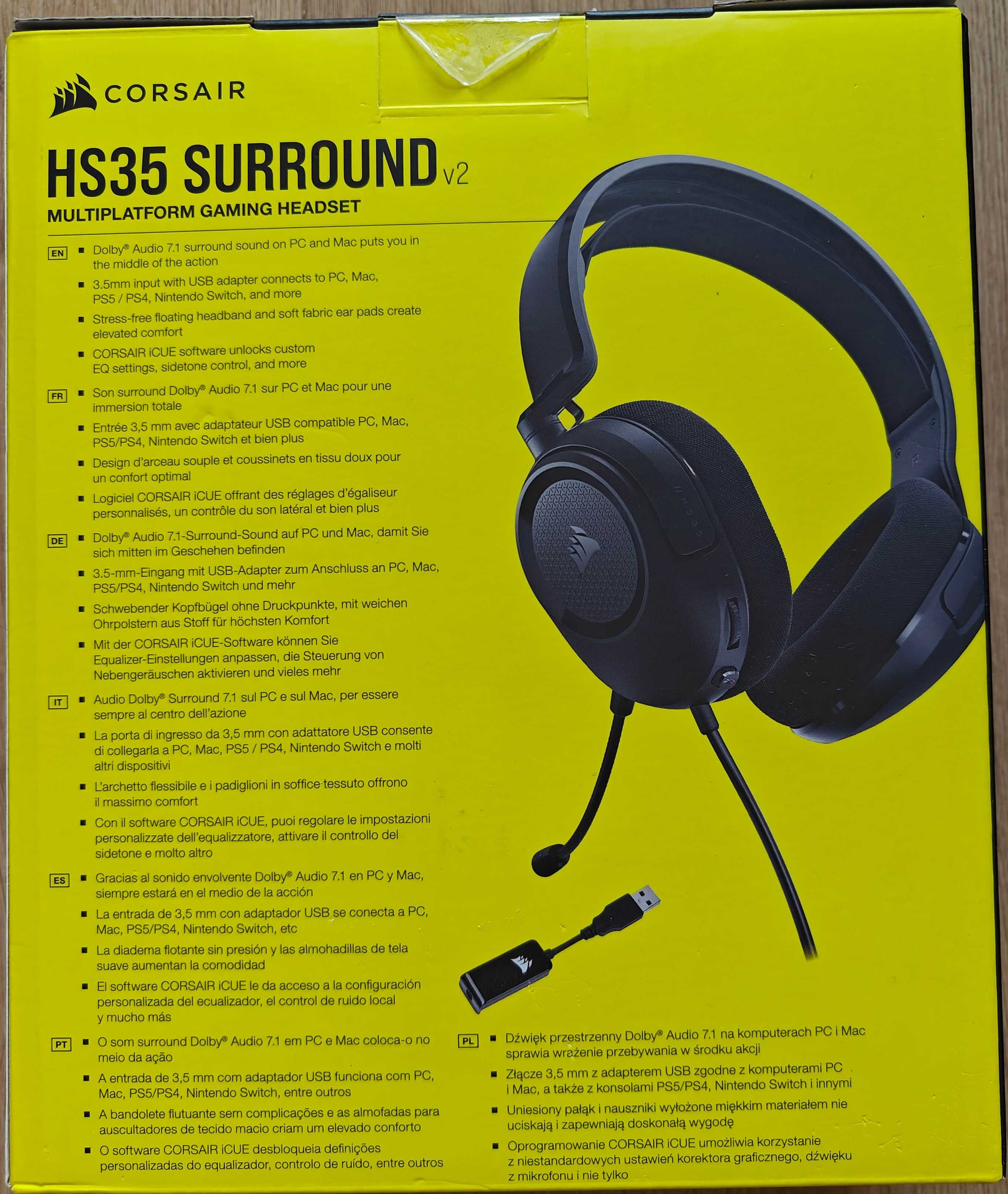 Słuchawki Corsair HS35 Surround v2 nauszne