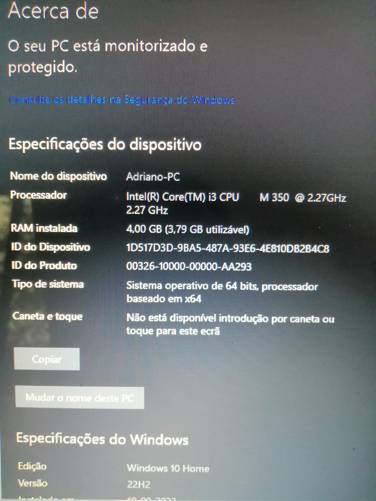 Computador ASUS I3