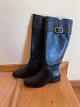 Botas de pele, pretas