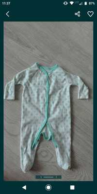 Pajac piżama śpiochy niemowlęce 62 miętowe