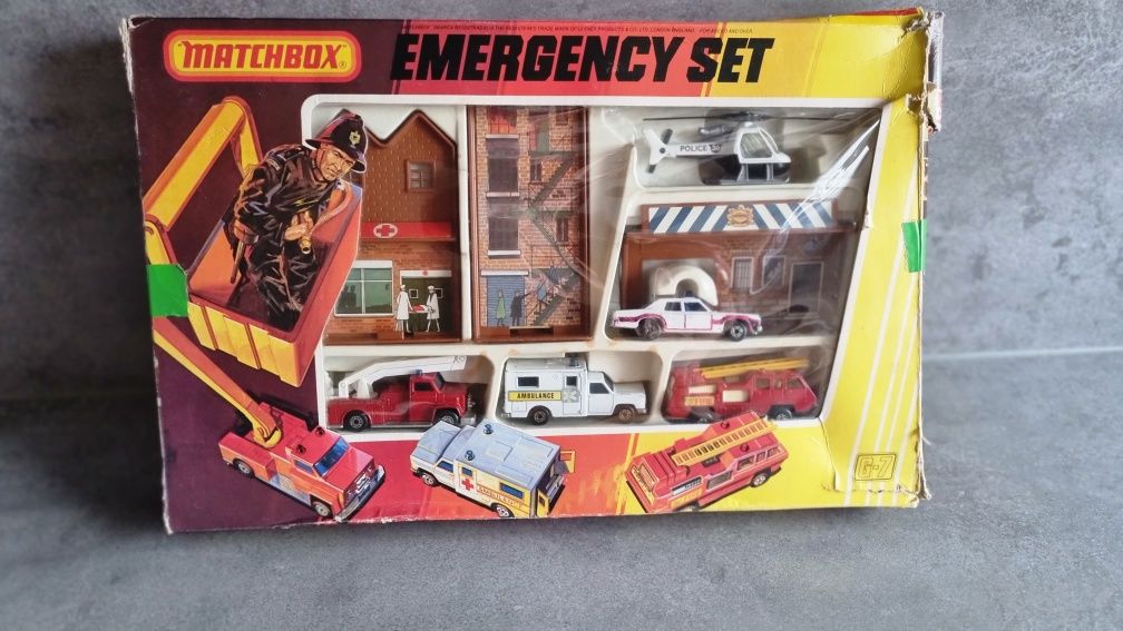 Matchbox Emergency Set G-7, 1983, zestaw strażacki