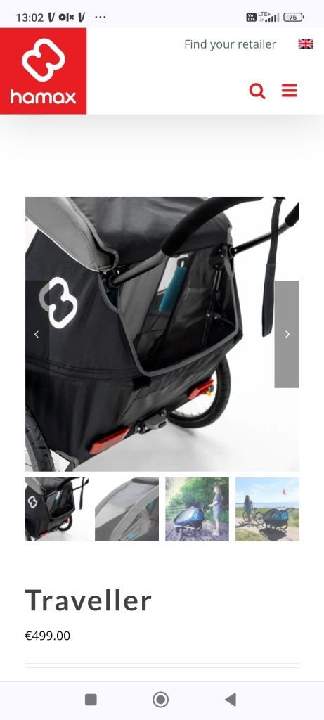 Hamax Traveller 2w1 przyczepka rowerowa dla 2 dzieci