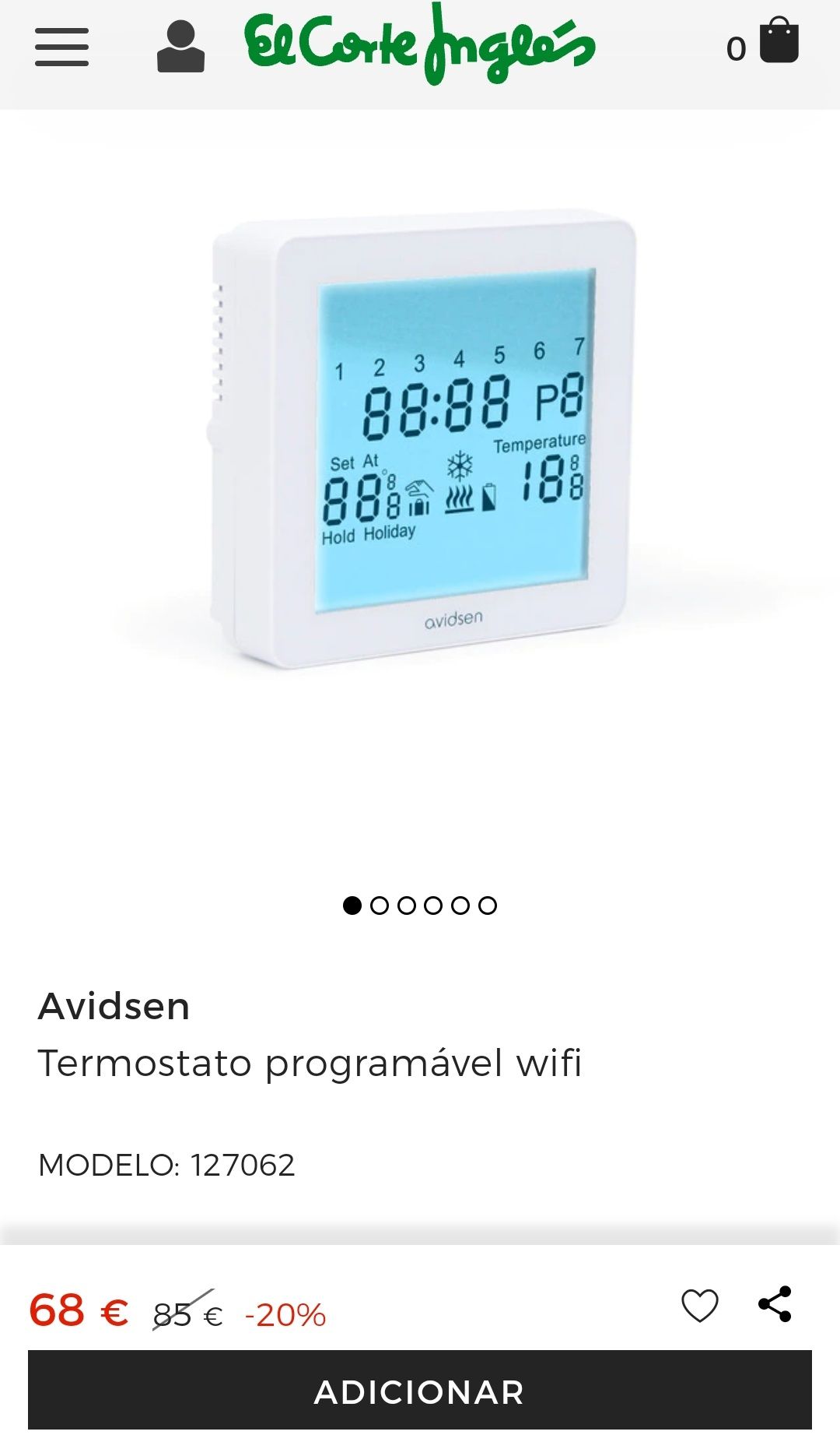 Termostato Avidsen Wi-FI (Novo)