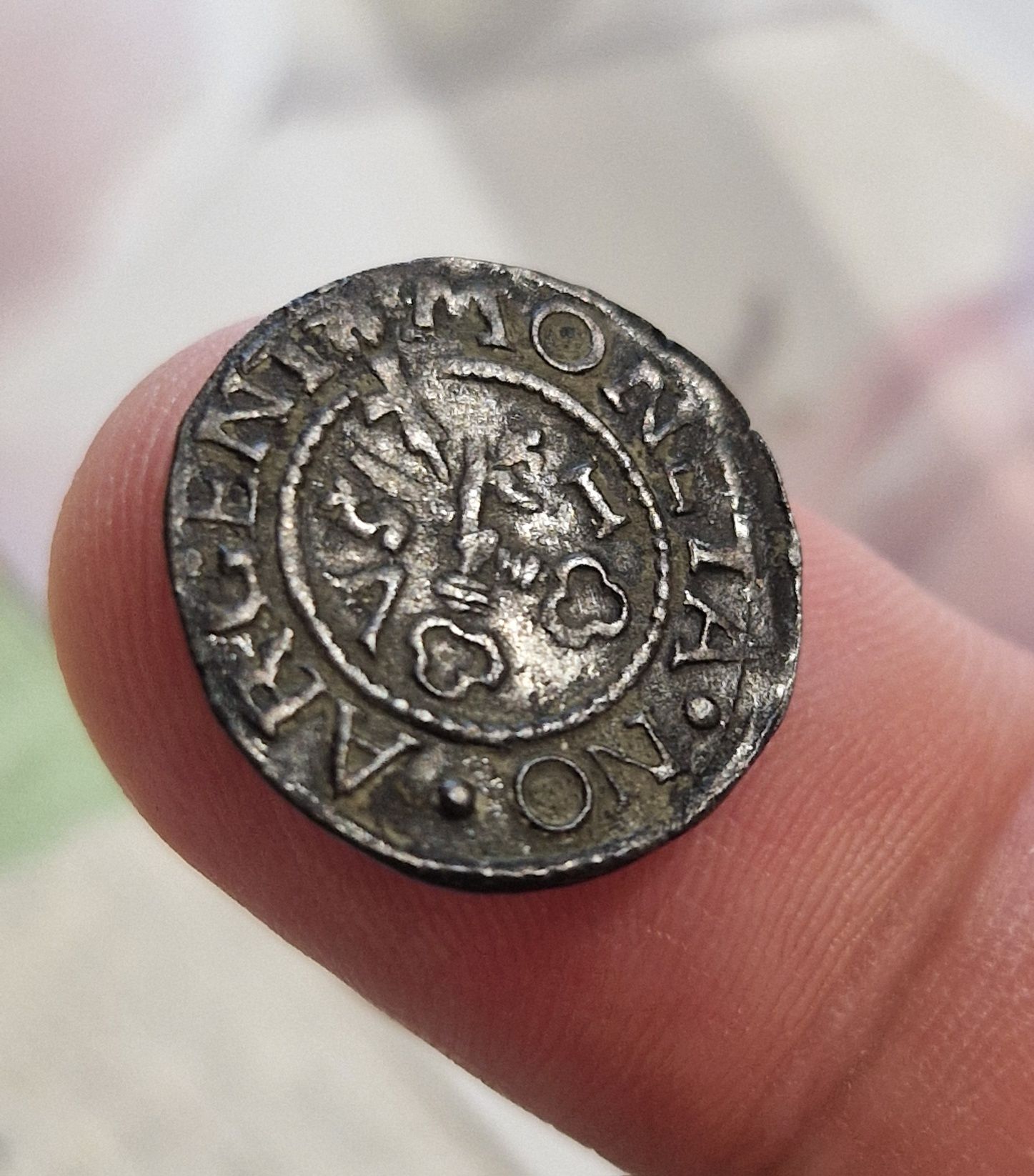 Moneta Szeląg 1571 miasto Ryga