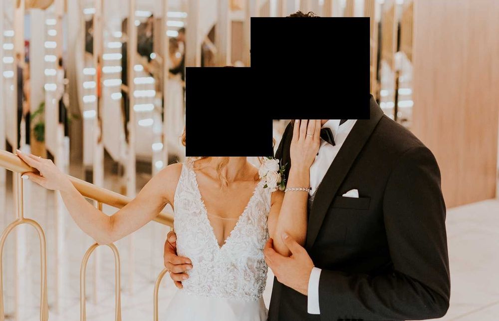 Delikatna suknia ślubna