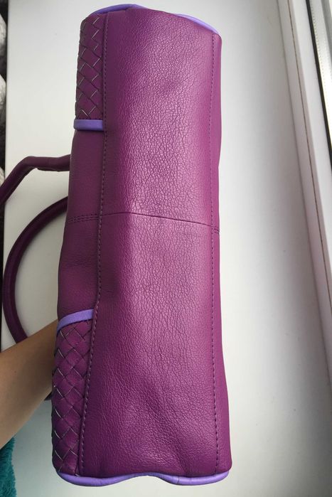 Кожаная фиолетовая сумка tommy & kate,  шкіряна сумка