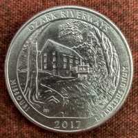 Колекційна монета QUARTER DOLLAR - 25 центів США / "Озарк Рівервейс"