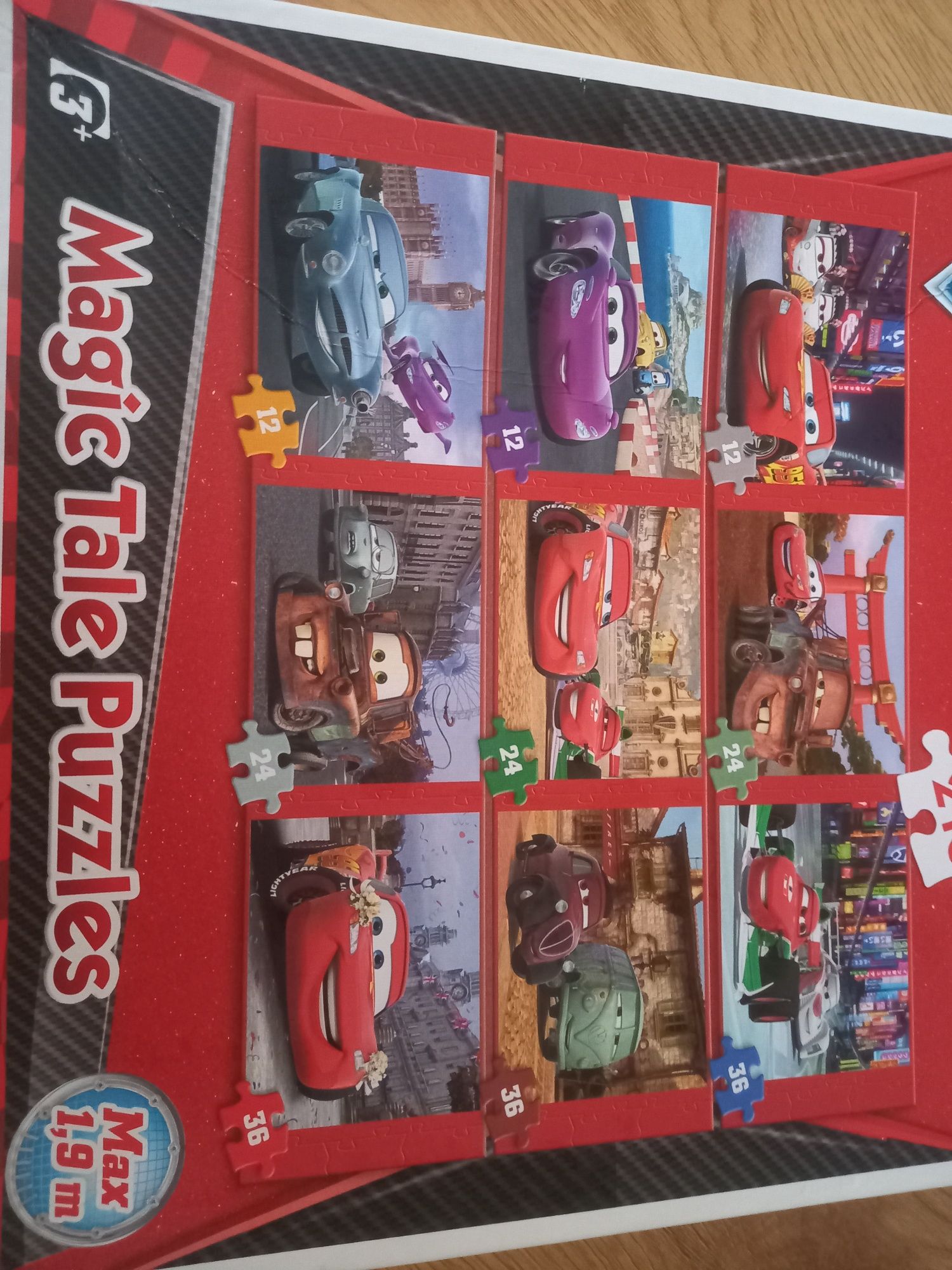 Puzzle cars 9 obrazków, 2 pudełka mini puzzle