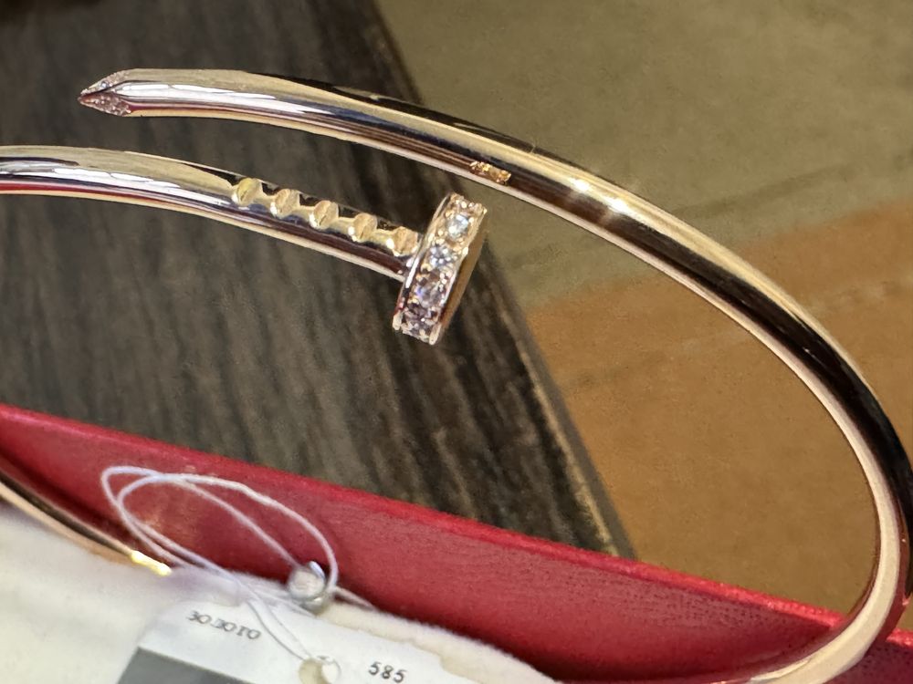 Золотой браслет гвоздь Cartier 585 проба акция распродажа