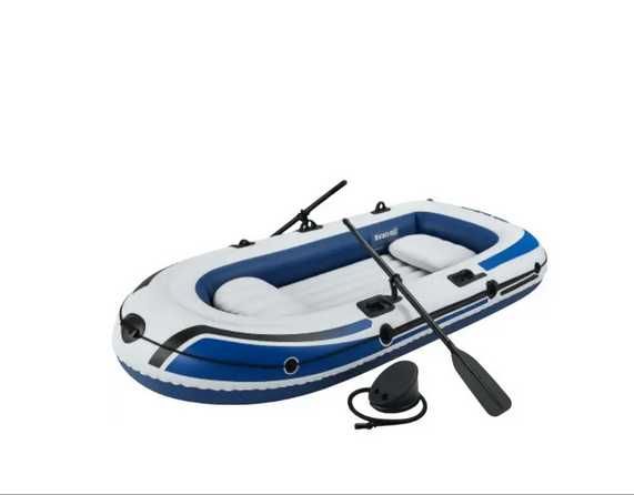 Човен надувний 4-місний 264х145х41см +2 подушки +насос +весла. Лодка