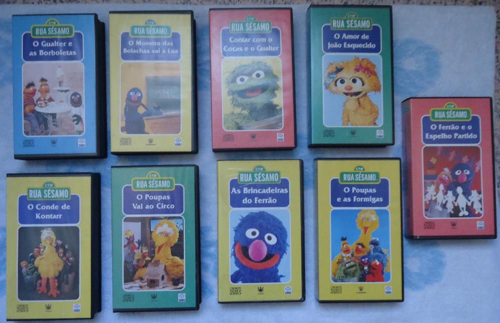 Cassetes VHS Filmes Infantis Rua Sésamo