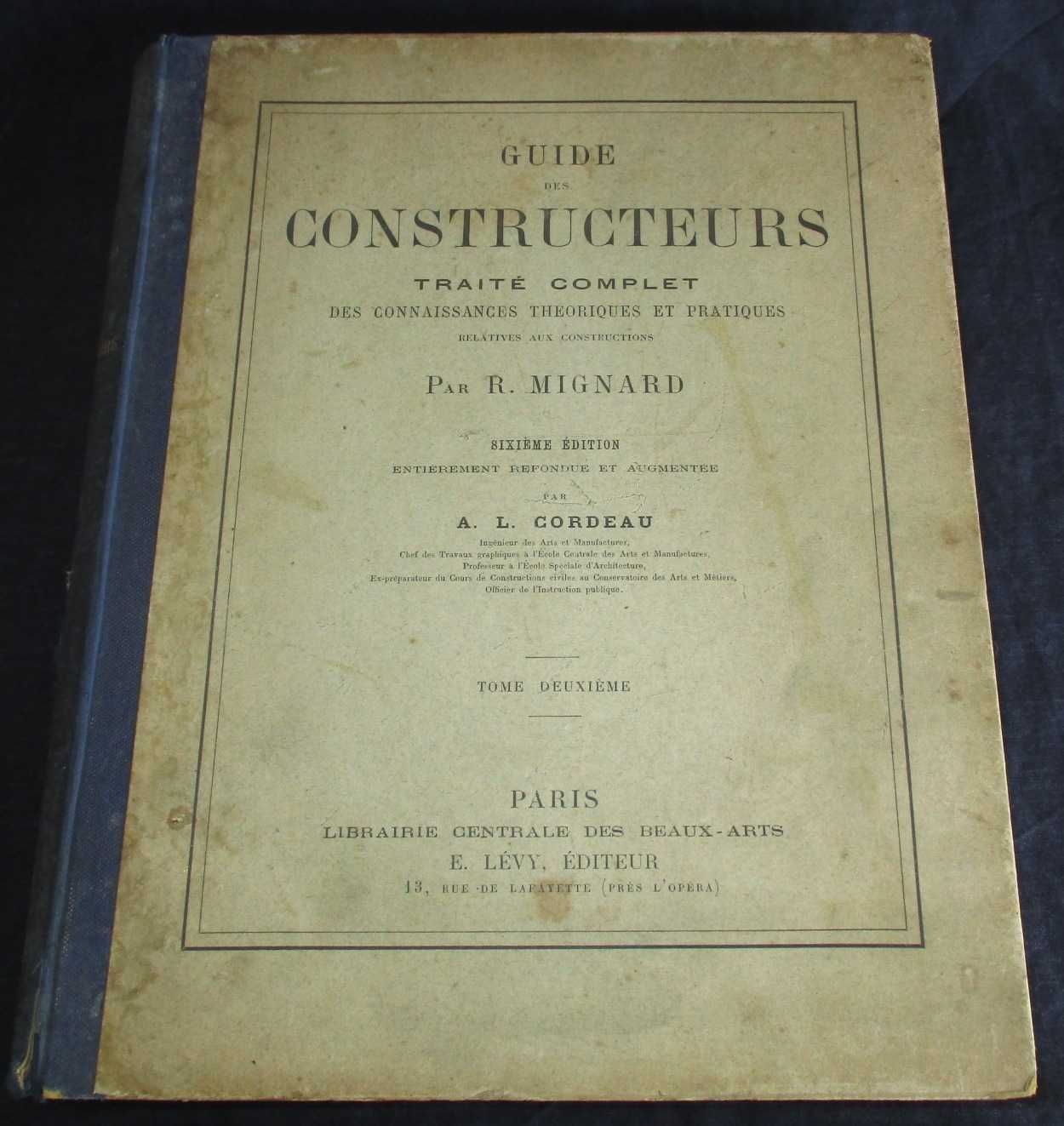 Livro Guide des Constructeurs Mignard Tome Deuxième