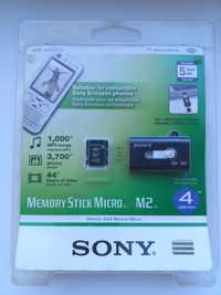 Карта пам'яті 4GB Memory Stick Micro M2 Sony+USB Adapter (MS-A4GU2/T)