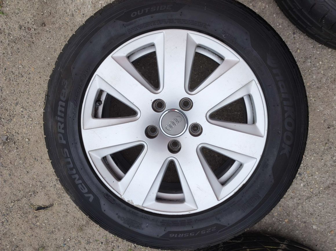 Koła alufelgi 5x112 Audi A6 A4  Opony 225/55 r16 Xl