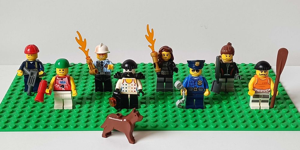 LEGO figurki 8szt + GRATIS figurka pieska