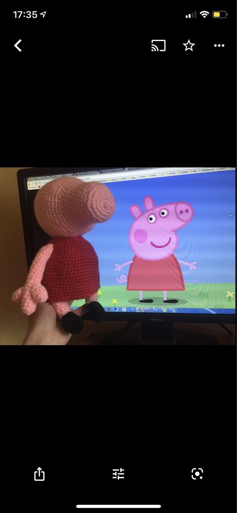 Świnka Peppa na szydełku maskotka amigurumi hand made