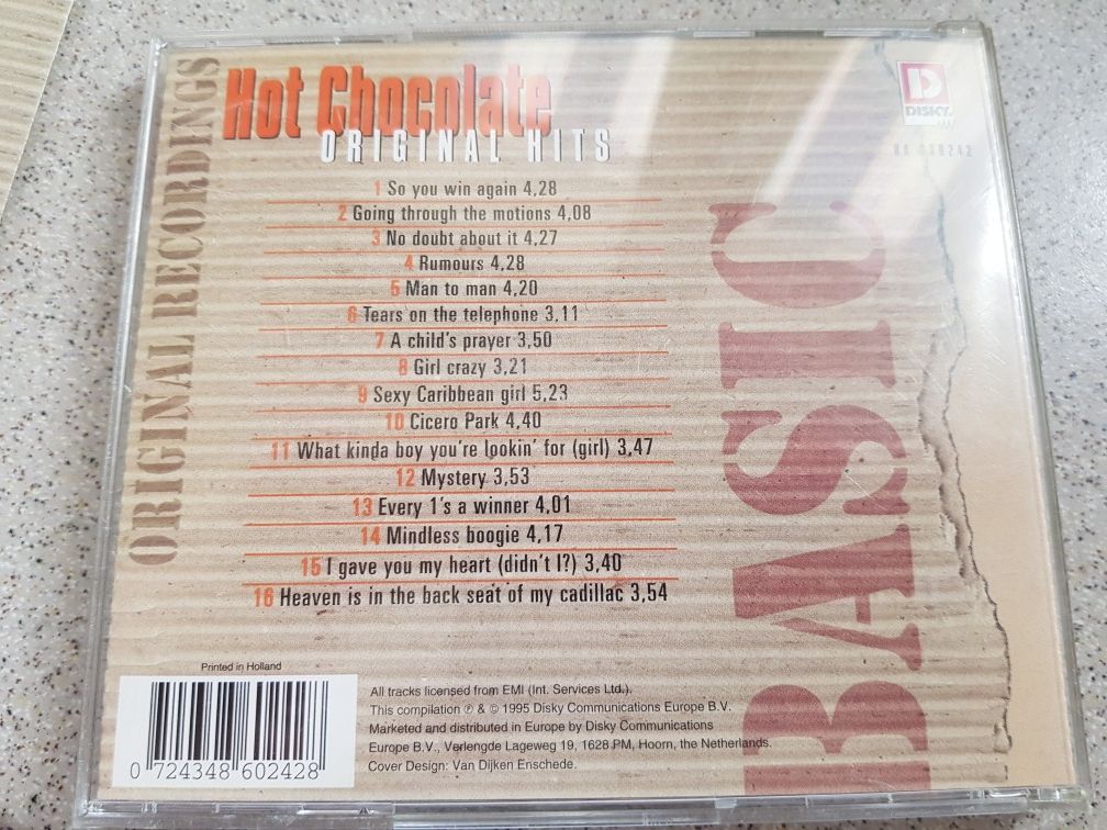CD Hot Chocolate Original Hits 1995 Disky/EMI Holland