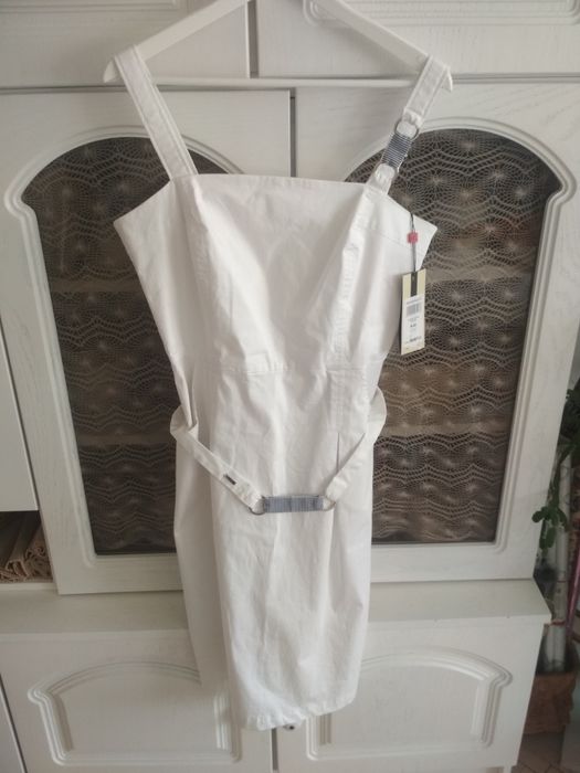 Monnari sukienka rozmiar 40 42 44 L M nowa biała elegancka marynarska