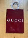 Torba torebka papierowa prezentowa gucci oryginał bordowa butik gucci