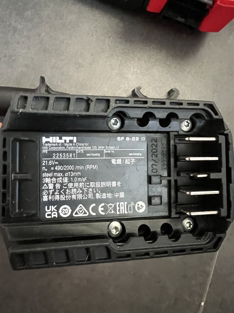 Безщітковий Акум.шуруповерт Hilti nuron SF6-22