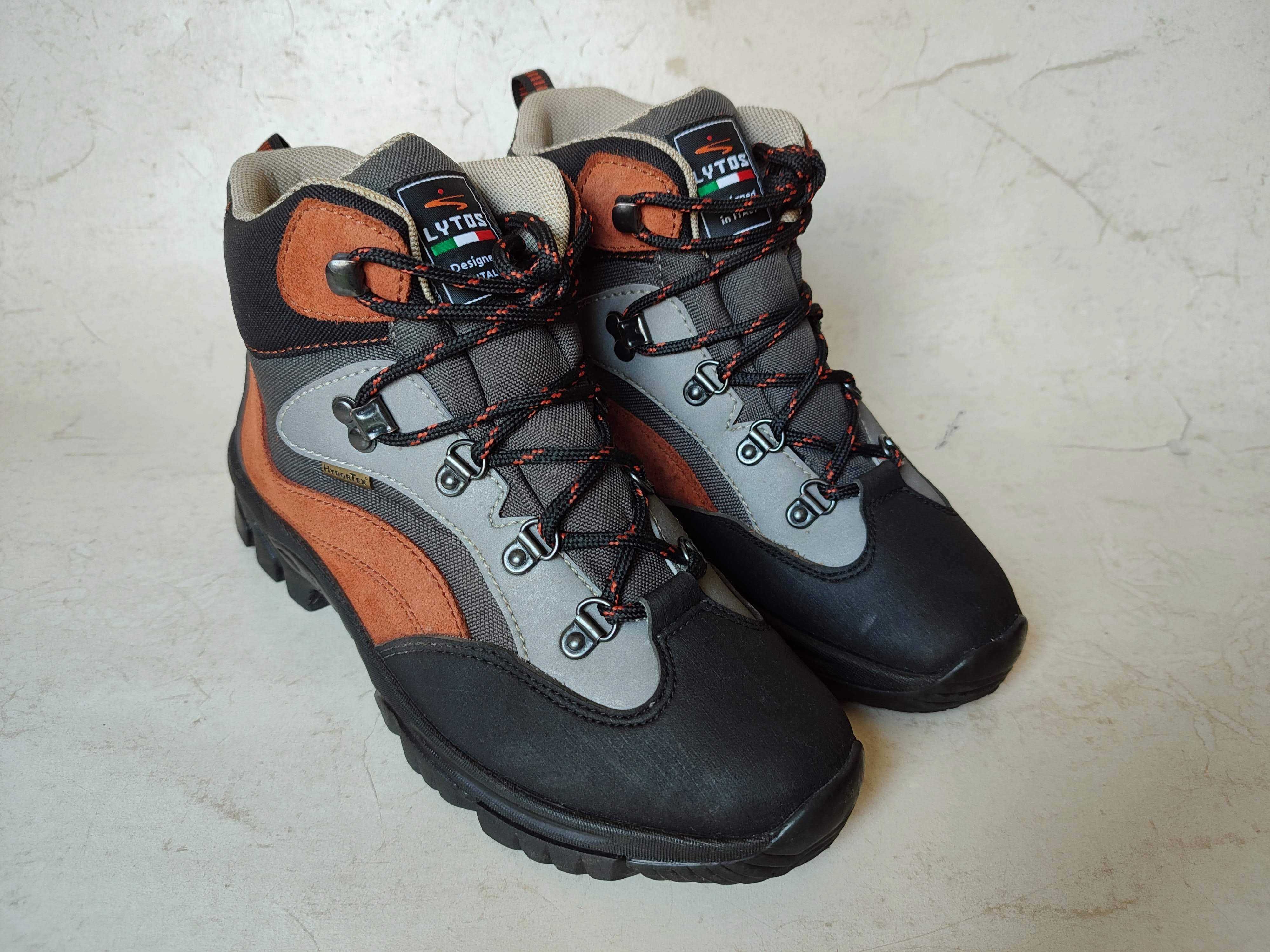 Черевики LYTOS HydorTex EU38 black-grey-orange трекінгові