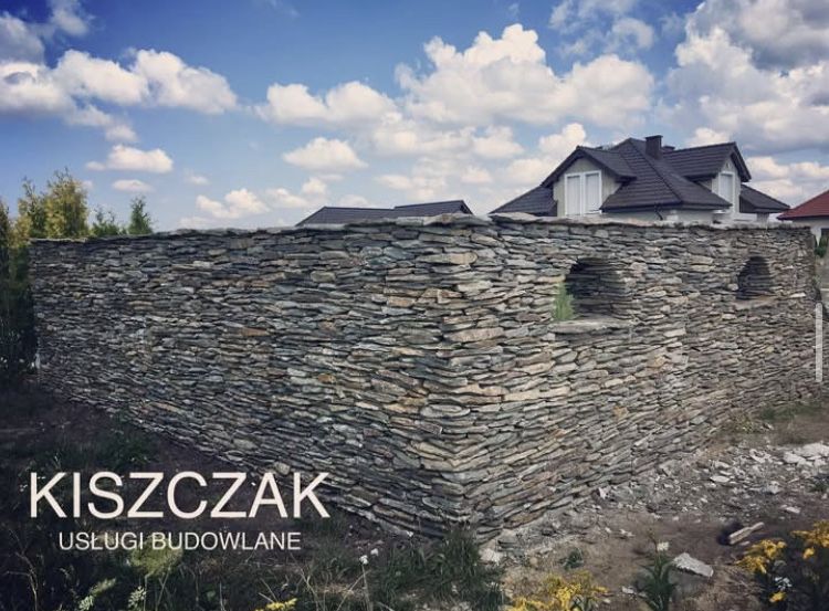 Mury z łupka, Ogrodzenie, kamień naturalny, mury oporowe, kamień