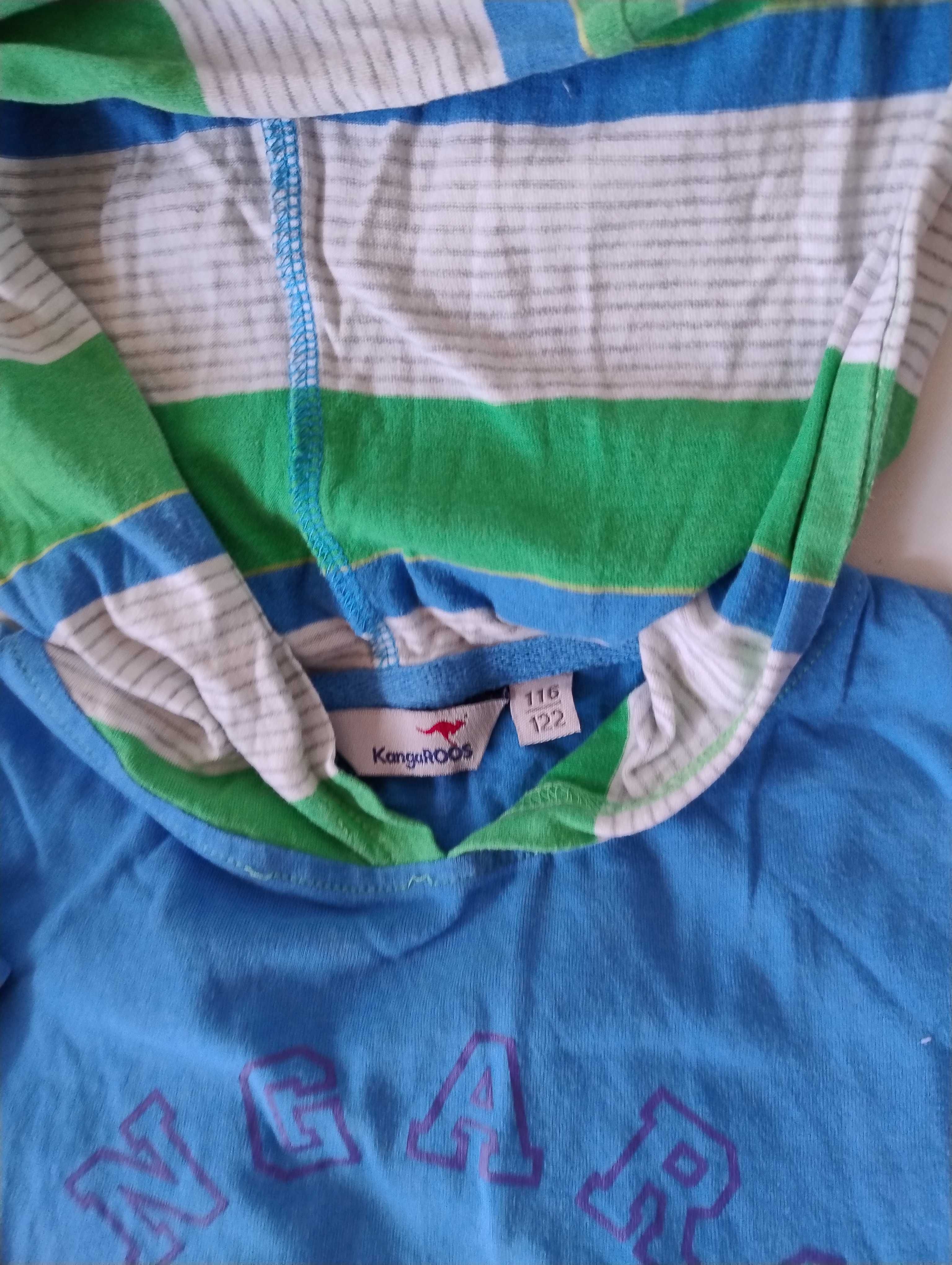SUPER CENA T-shirt Bluzka KangaROOS z kapturem 116/122 koszulka majtki