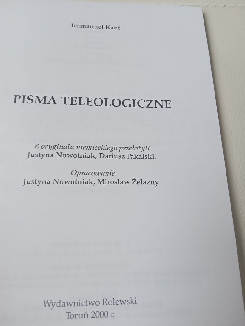 Kant Pisma teleologiczne