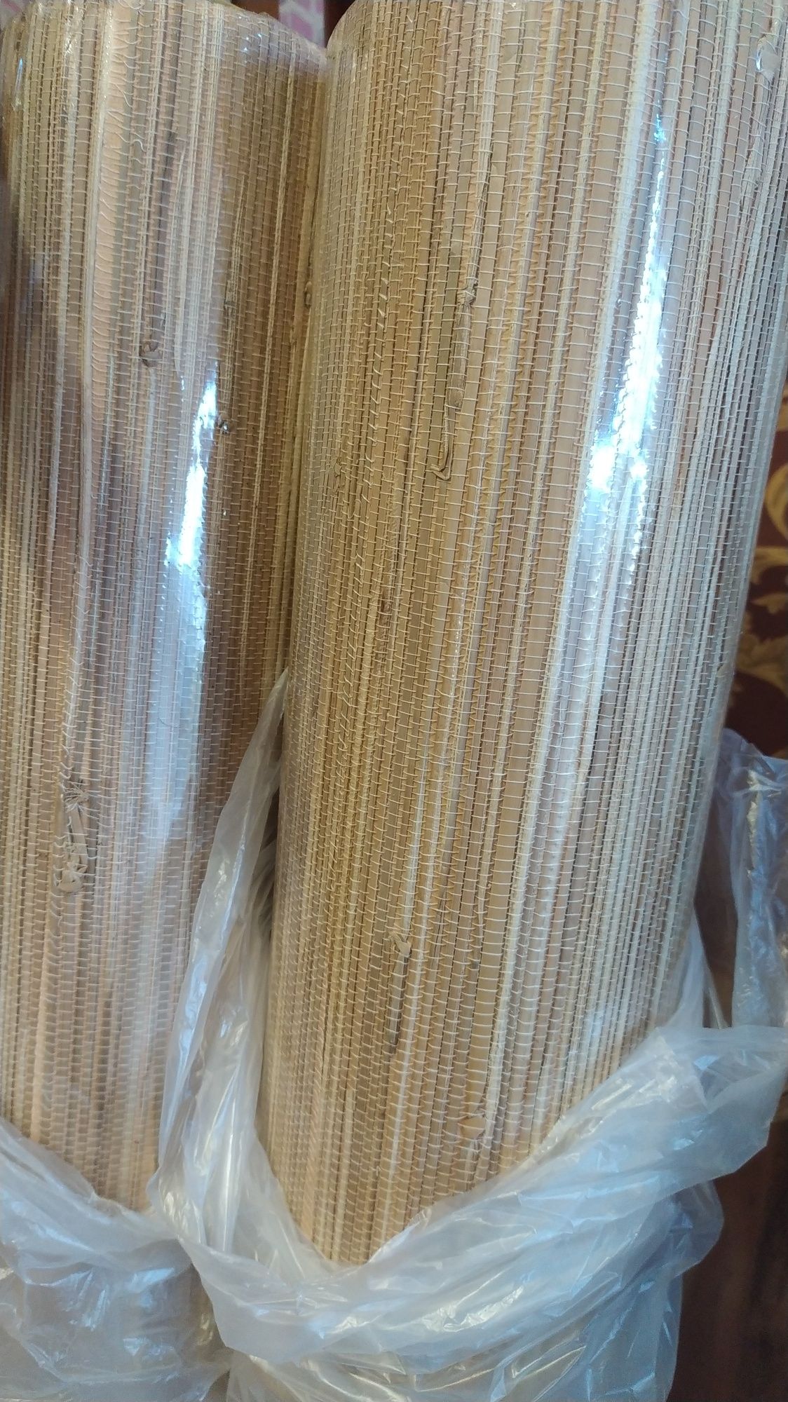 Обои 10м рулоны из натуральных материалов джут тростник.