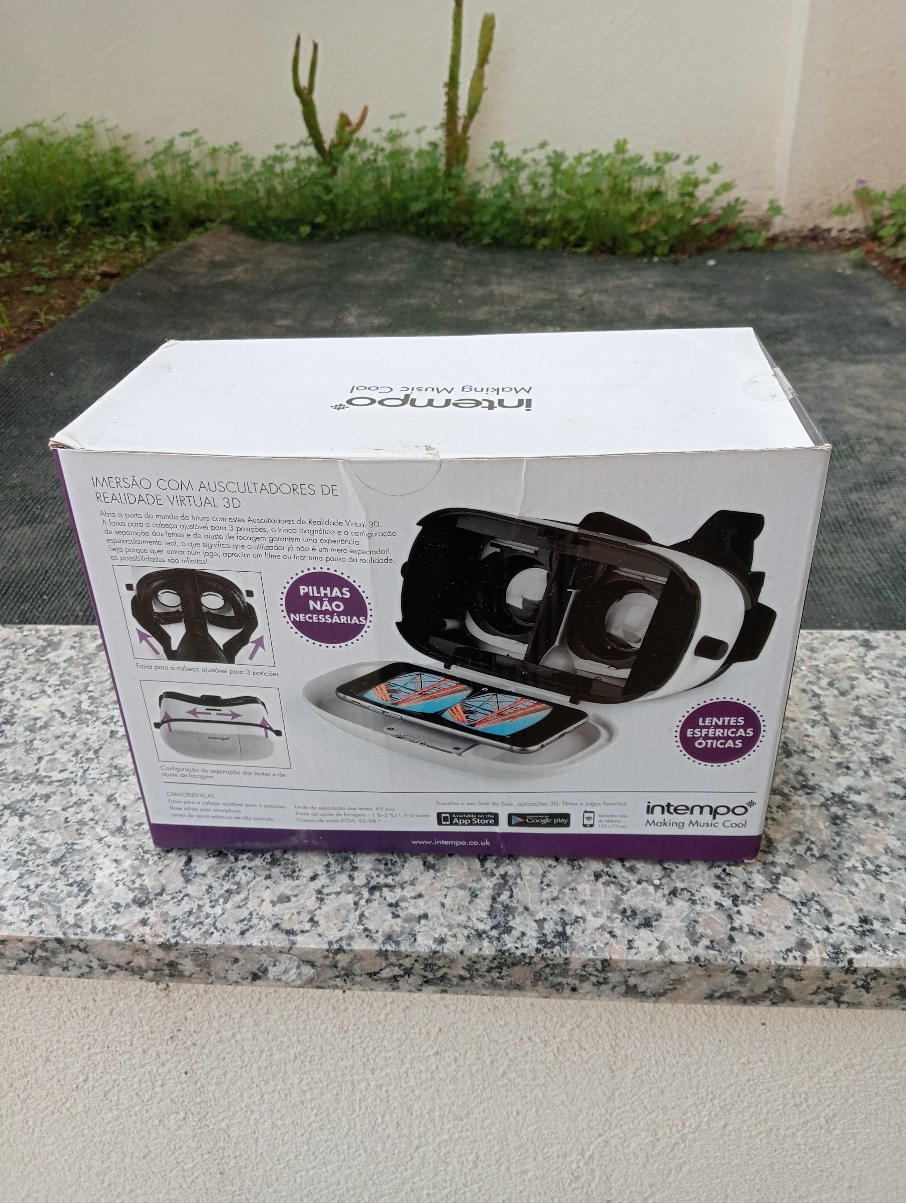 Auscultadores de realidade virtual 3D