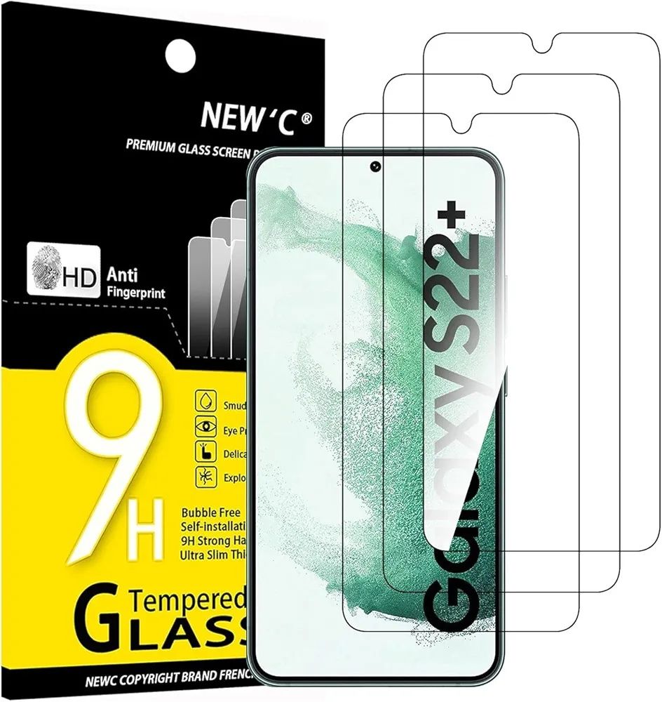 Szkło hartowane na wyświetlacz Samsung S22 + 3szt New'c B809