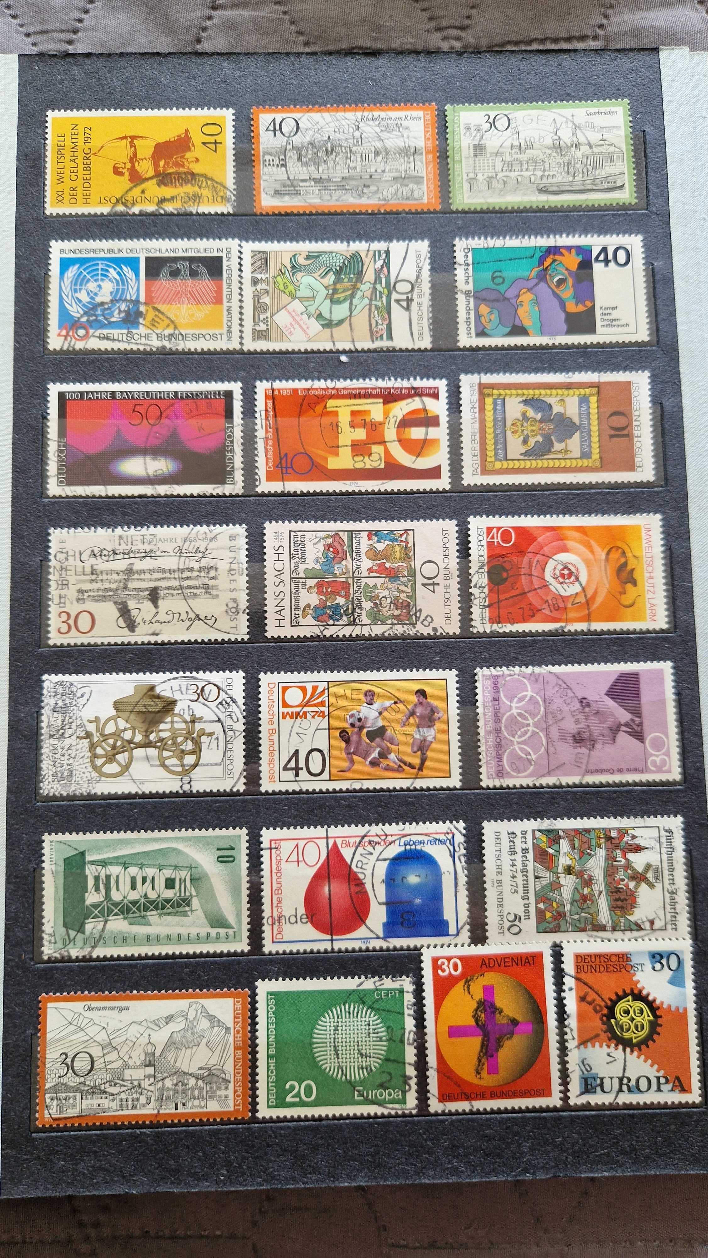 znaczki Deutsches Reich i Budestpost, Bohmen und Mahren Cechy Morawa,