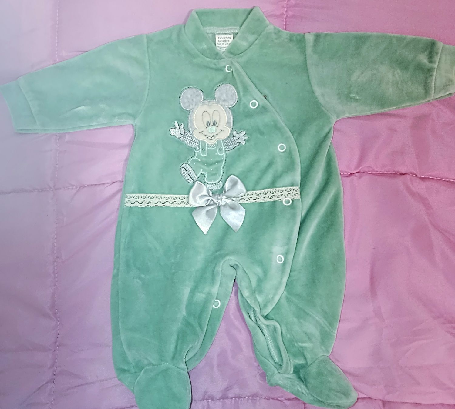 Conjunto babygrow mais mantinha do Mickey