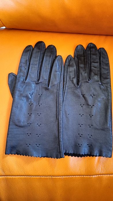 Rękawiczki skórzane damskie cienkie